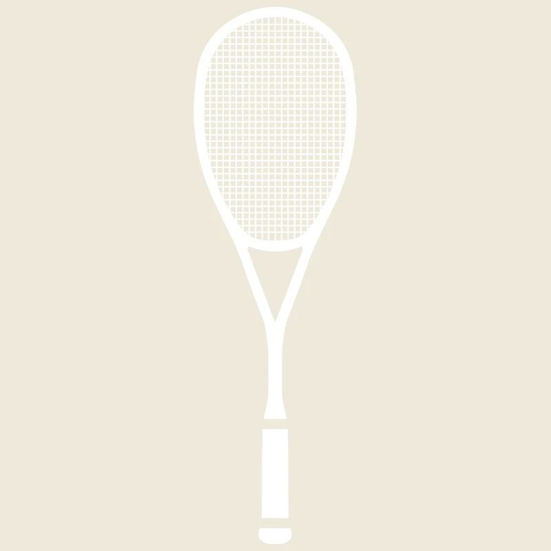 Squash Tennis Racket Split White
