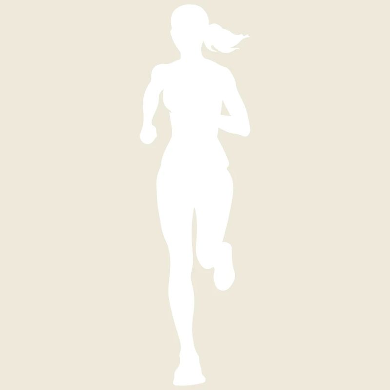 Silhouette de la coureuse marathonienne