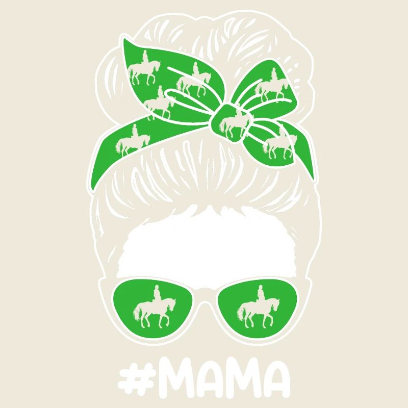 Reiten Mama Mutter Pferde