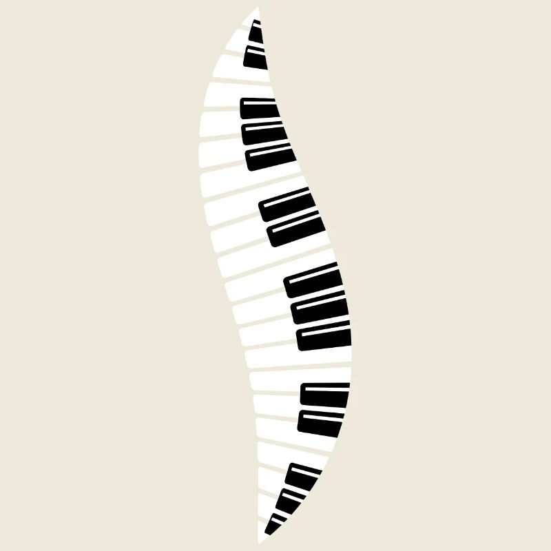 I like the piano, musical note