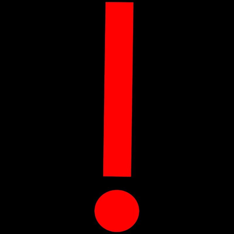 Red exclamation mark, template, pattern