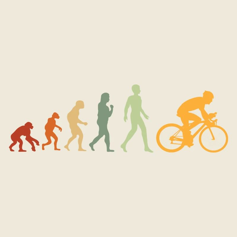 Evolution Cyclist Gift for Cyclist Bicycle MTB