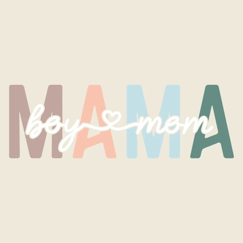 Mama Boy Mom Retro Muttertag