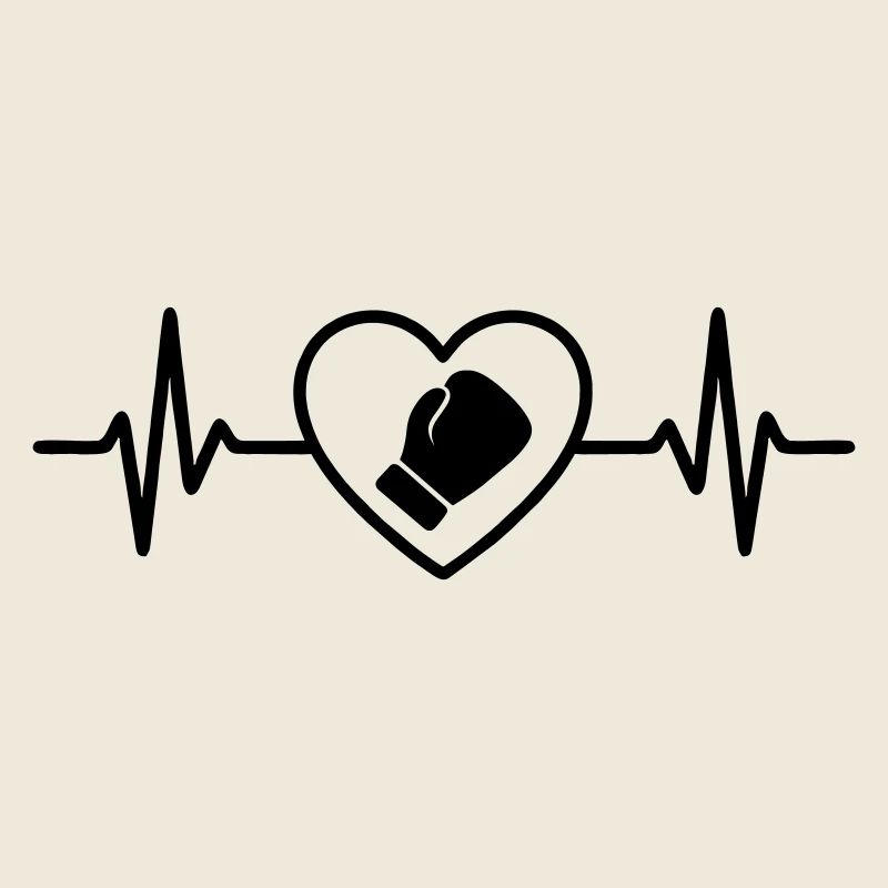 Coeur de boxe sur le ring