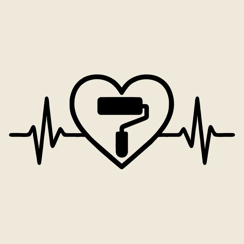 Maler Farbroller Herz