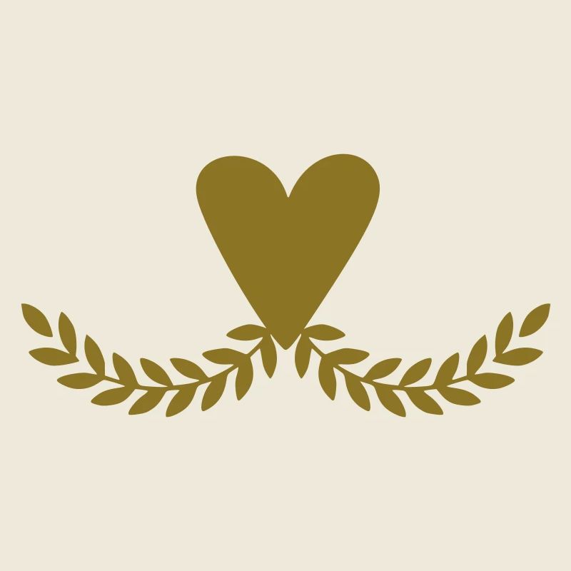Branche de laurier coeur décor