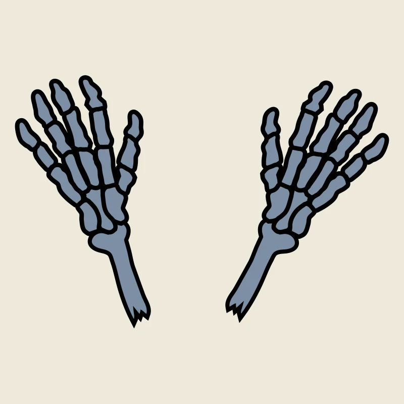 2 Skeleton Hands Bones