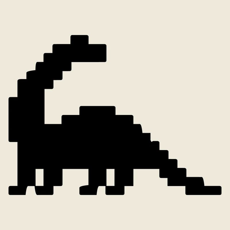 Dinosaure Brontosaure Pixel