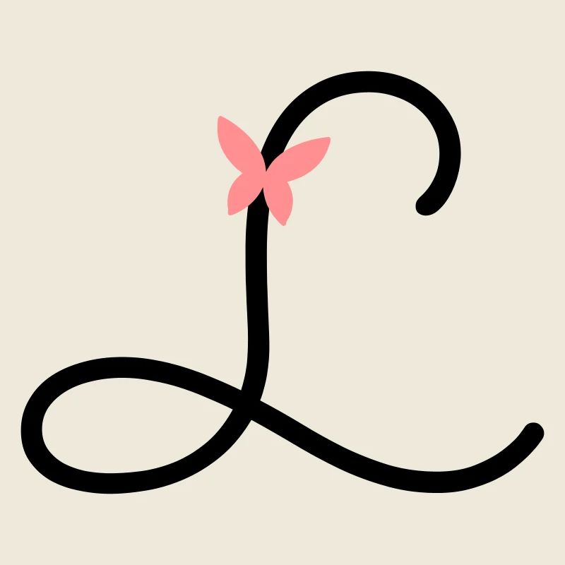 Buchstabe L Schmetterlingsbuchstabe