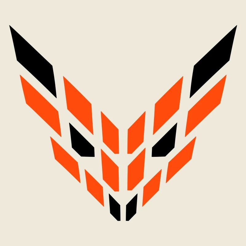 Fuchs Rotfuchs Abstraktes Logo Cool Böser Blick