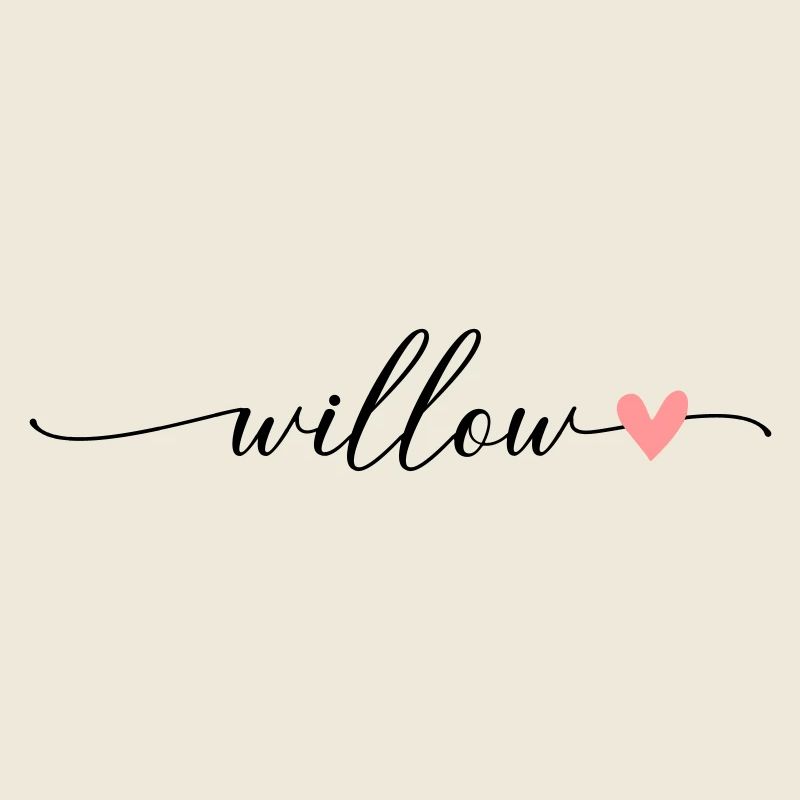 Willow Surname First name Calligraphy Script