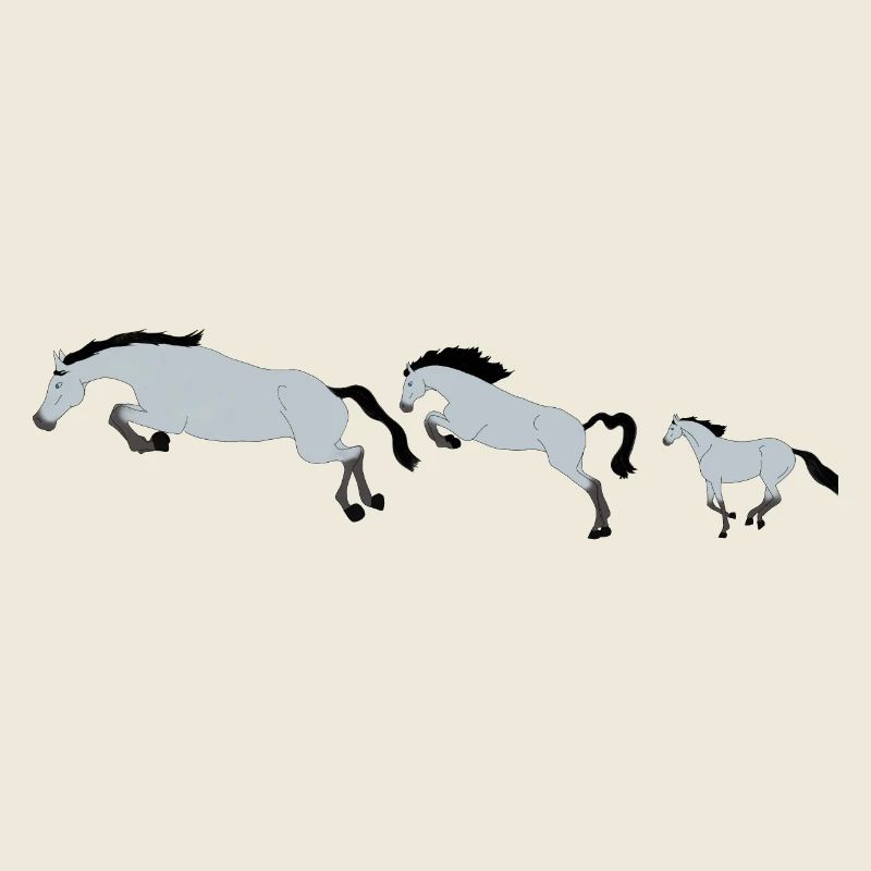 Chevaux en Mouvement Effervescent