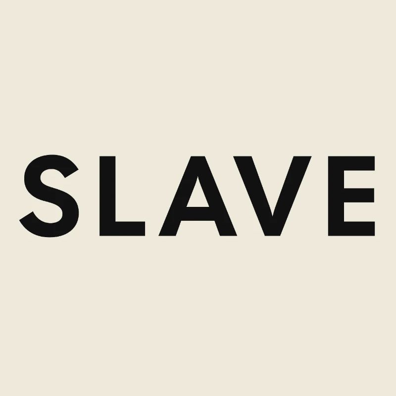 Bold “SLAVE” Typography – Submissive Pride