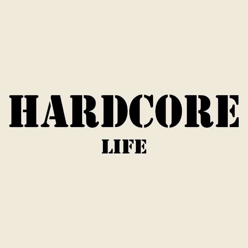 Hardcore-Leben schwarze Farbe