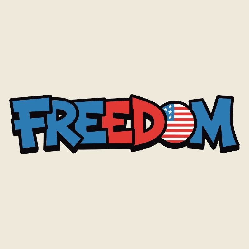 Freedom Typography Statement Design