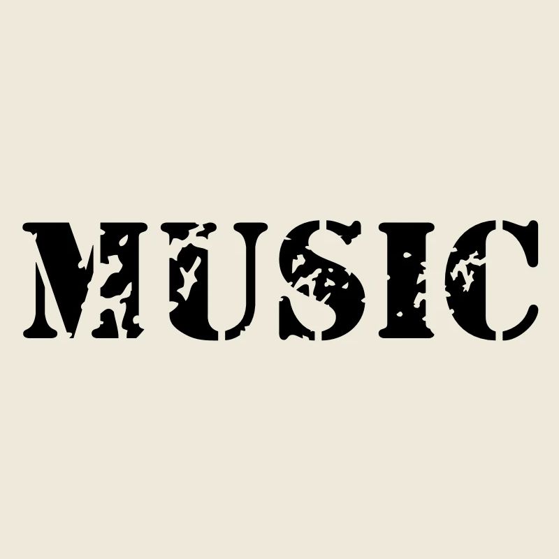 music as a stamp print design