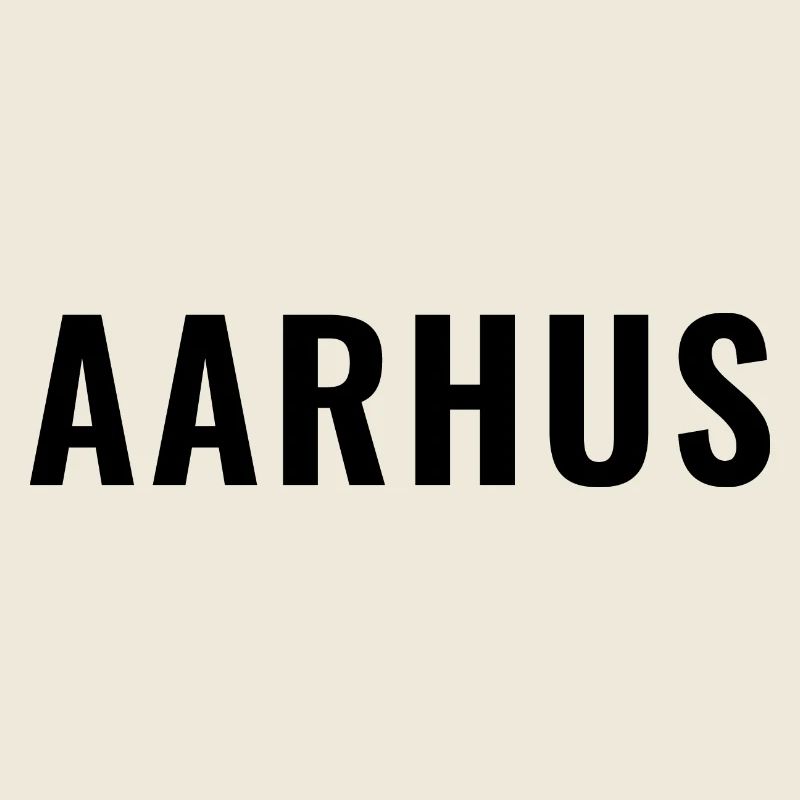 Aarhus Denmark Minimal Typography