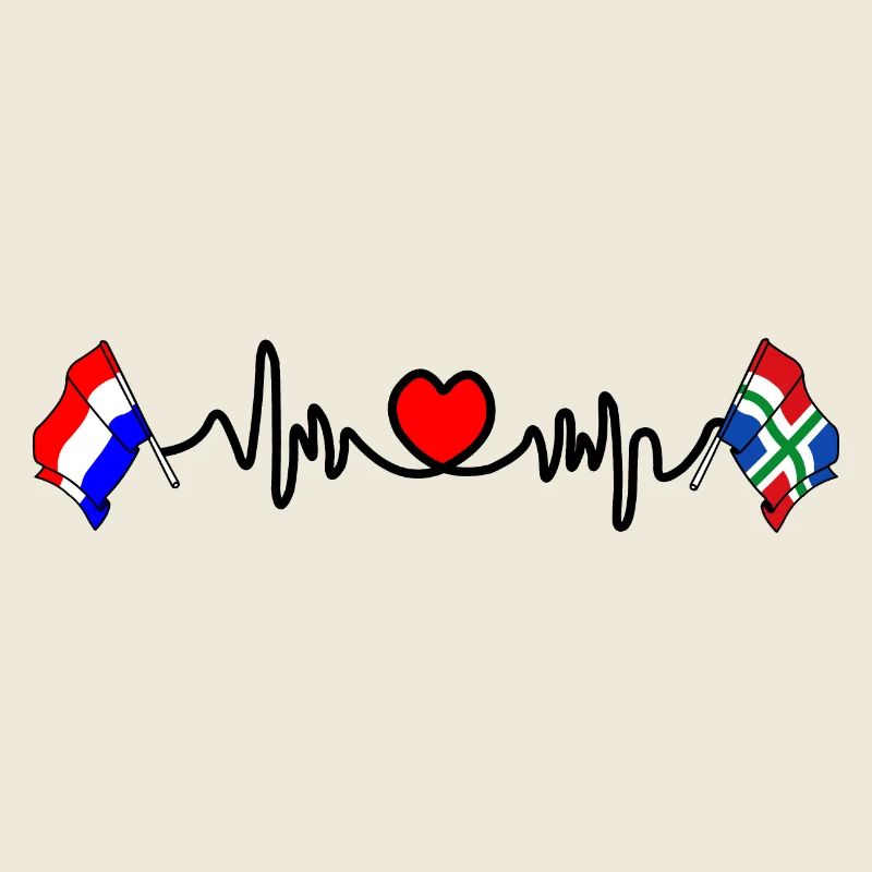 Cardio coeur Drapeau Pays-Bas, Groningue
