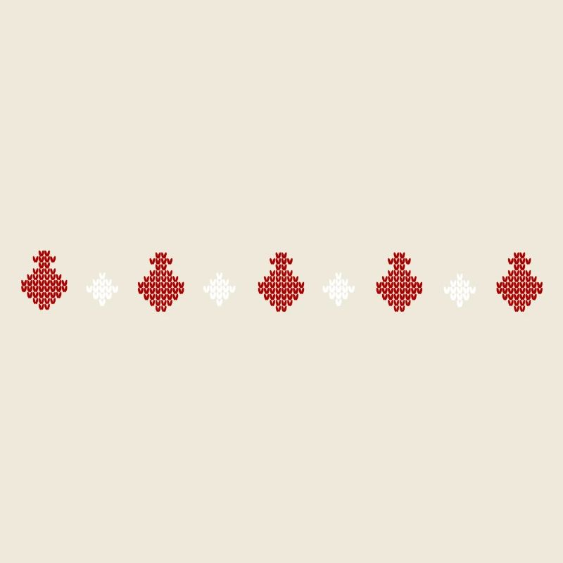 Strickpullover Muster Reihe Weihnachtskugel