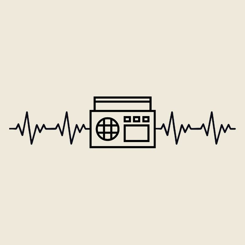 Ghettoblaster EKG Herzschlag