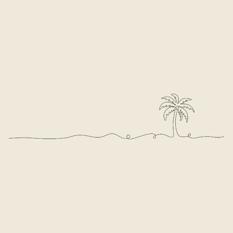 Line design palm tree