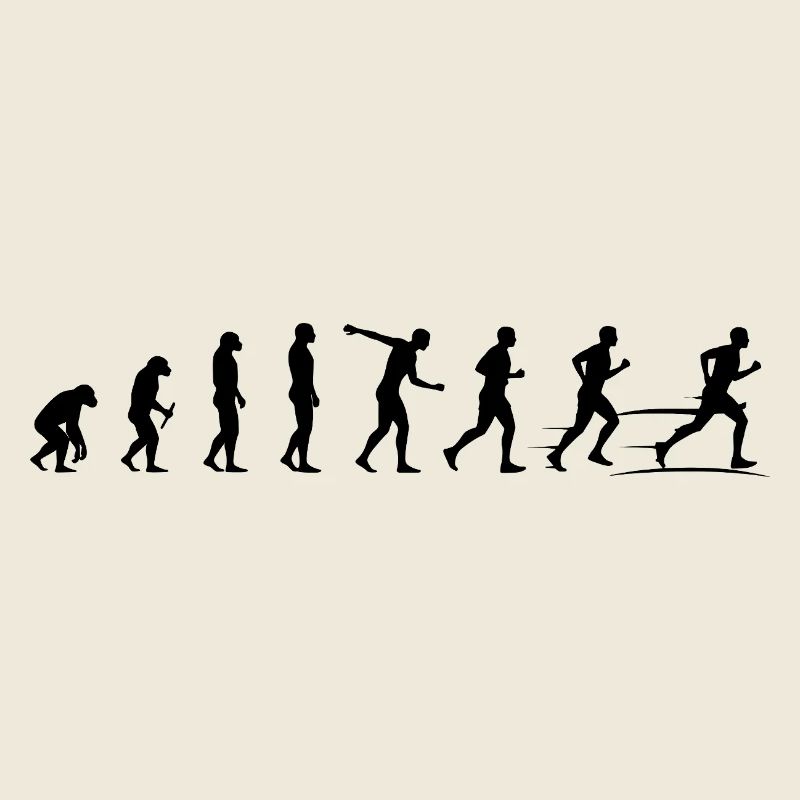 Oreiller autocollant T-shirt Marathon Runner Evolution