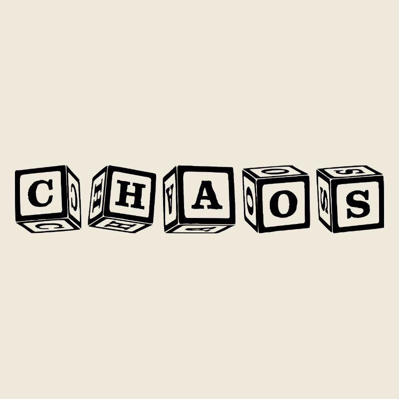 Chaos – Conception de lettres cubiques 3D attrayante