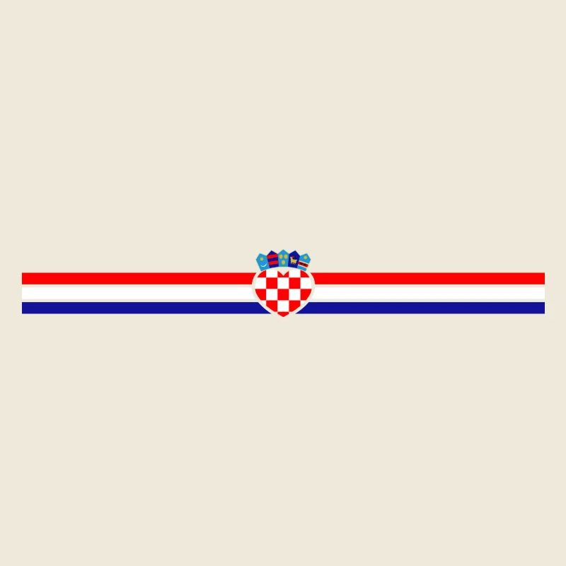 Croatia flag line heart decor