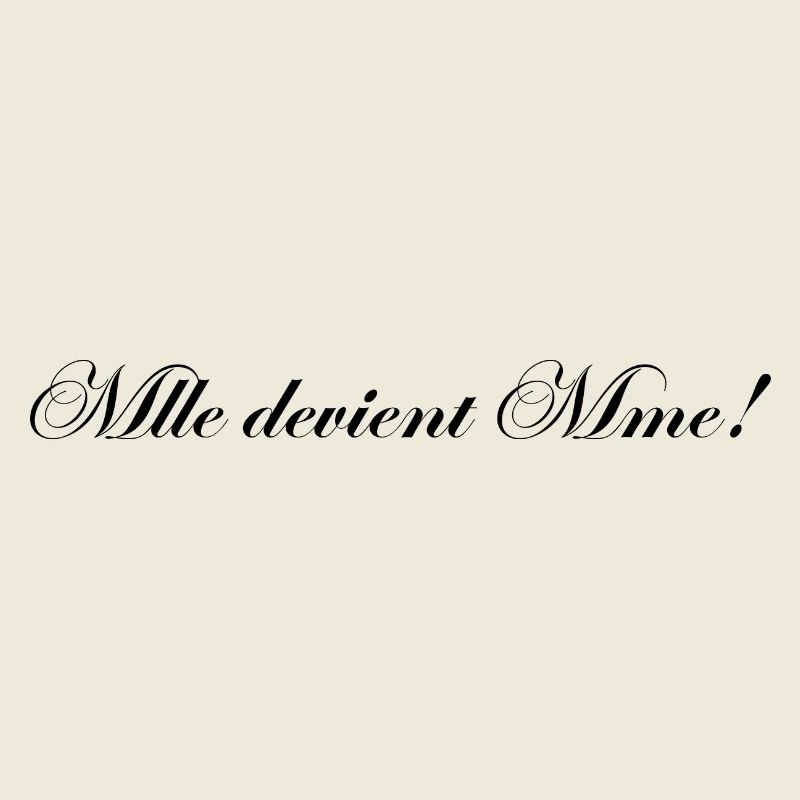 Mademoiselle devient madame