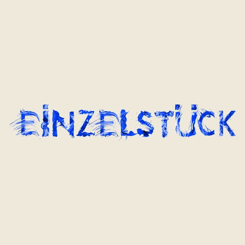 Einzelstück blau