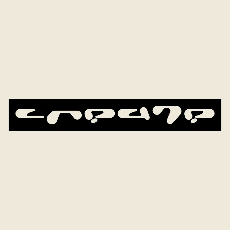 Fantasy font white on black graphic description