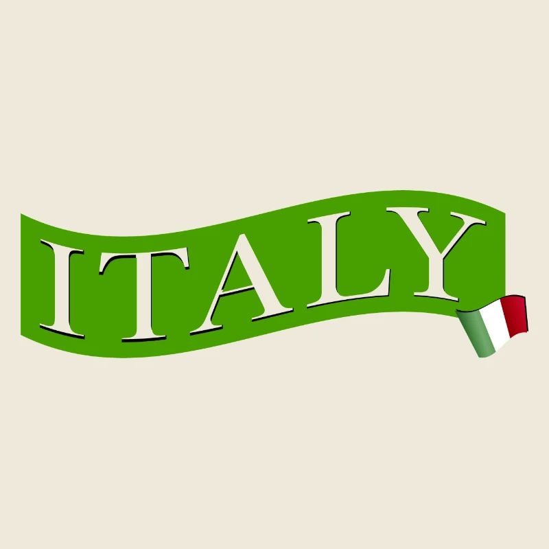 ITALIE vert avec drapeau