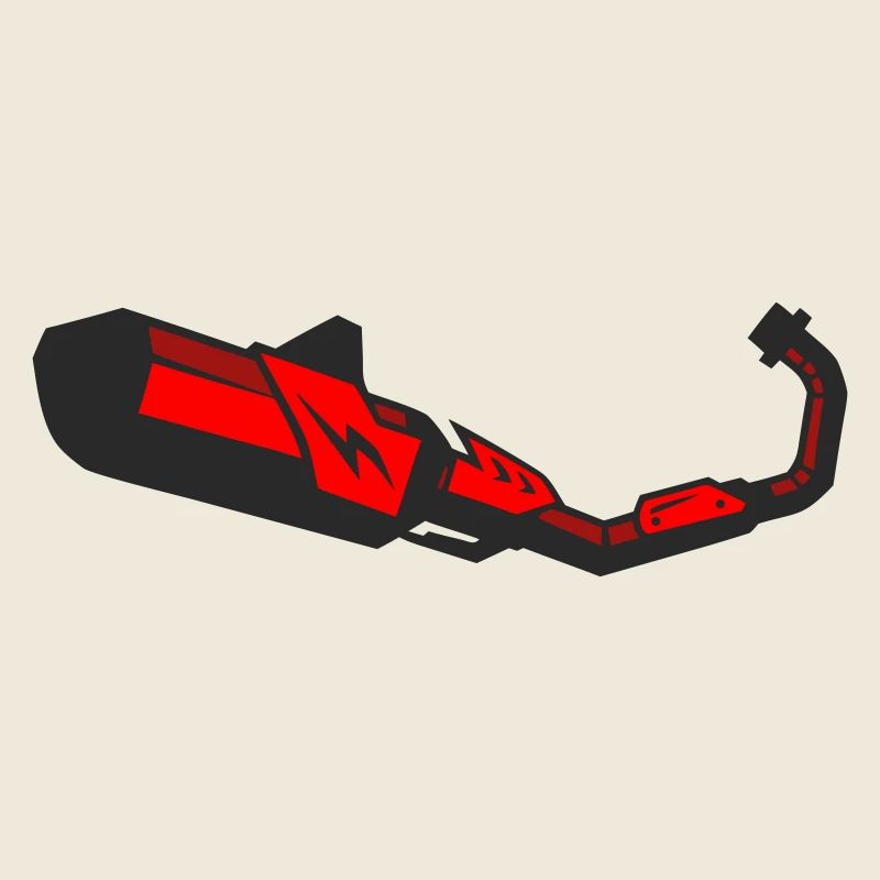 Motorcycle Exhaust Tuning Vector