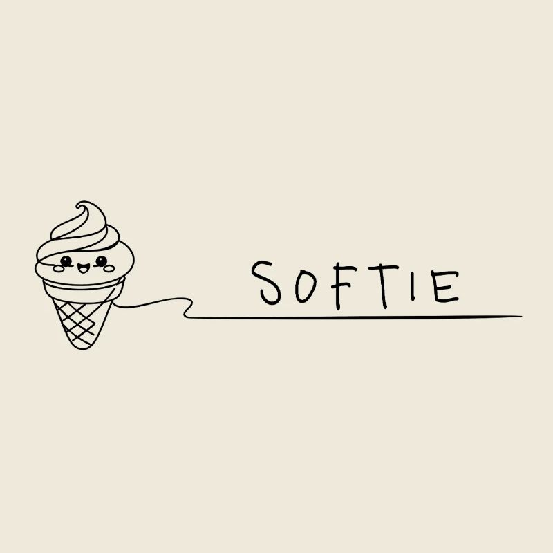 Dessin en ligne de la glace douce douce