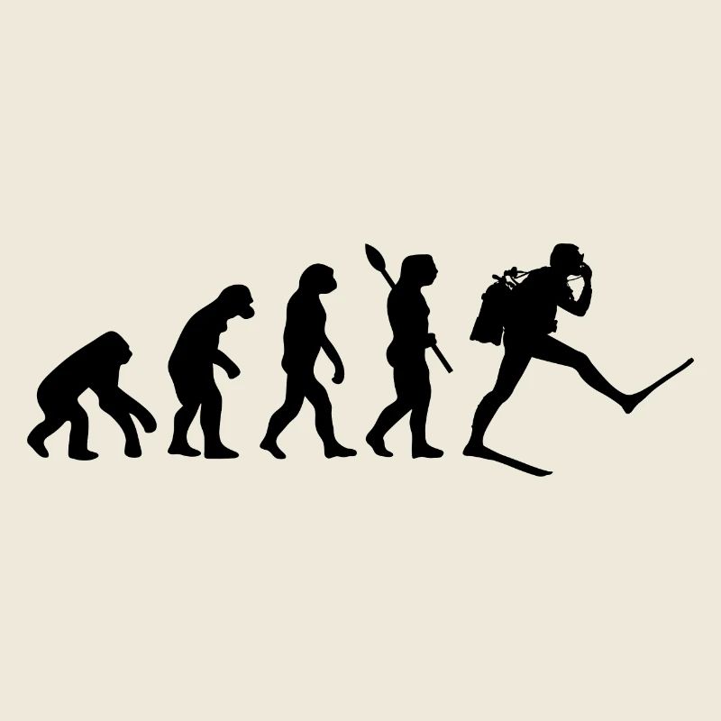 Scuba Diver Lustige menschliche Evolution
