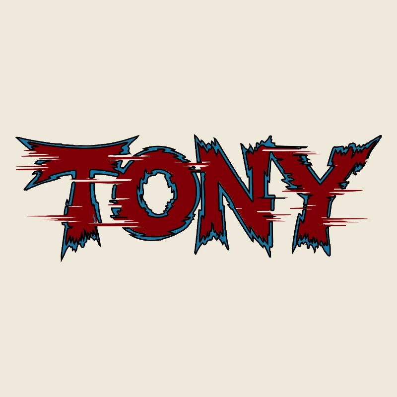 Tony Serrated Neon Logo