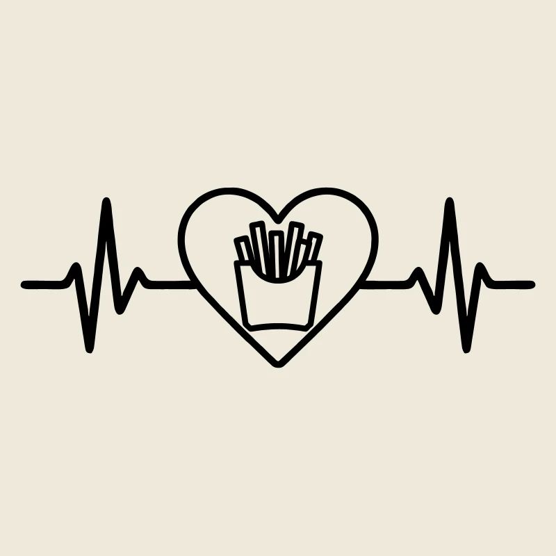 Frites Coeur Restauration rapide Collation