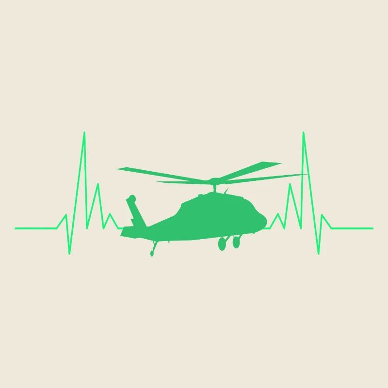 Hubschrauber Herzschlag Ekg