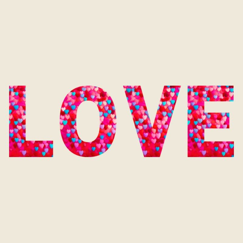 Typographie sincère Amour Amour