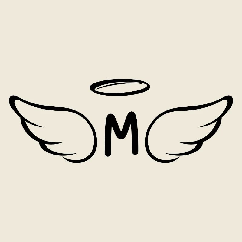Lettre m ailes d’ange