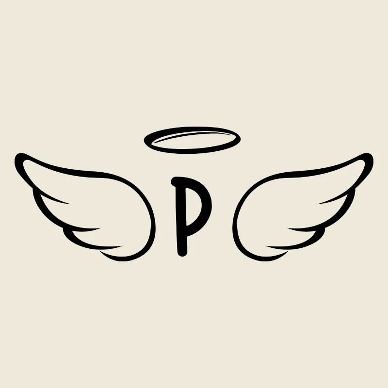 Lettre p ailes d’ange
