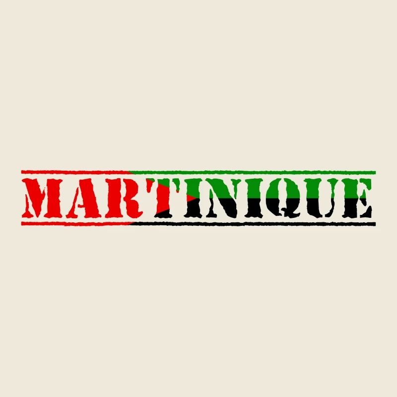 Martinique rouge vert noir