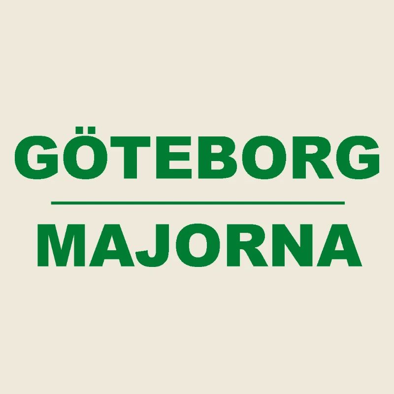 Göteborg Majorna – Design vert-noir