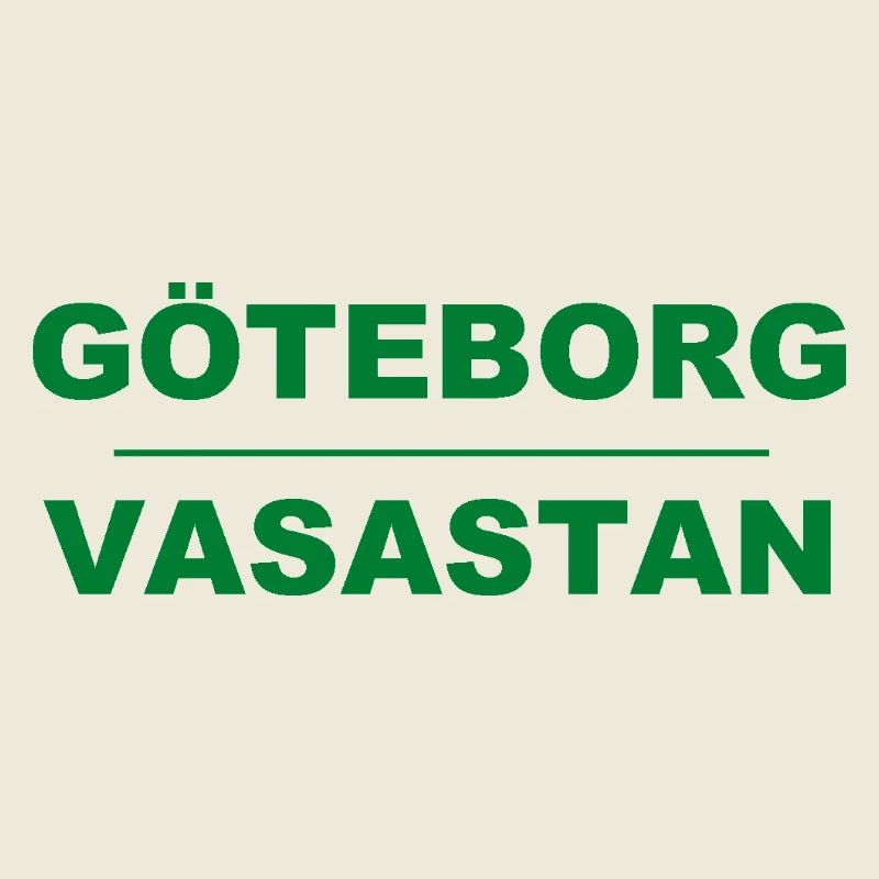 Göteborg Vasastan – Design vert-noir