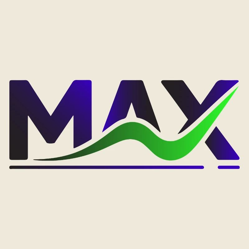 T-shirt du logo dégradé d’ondes MAX