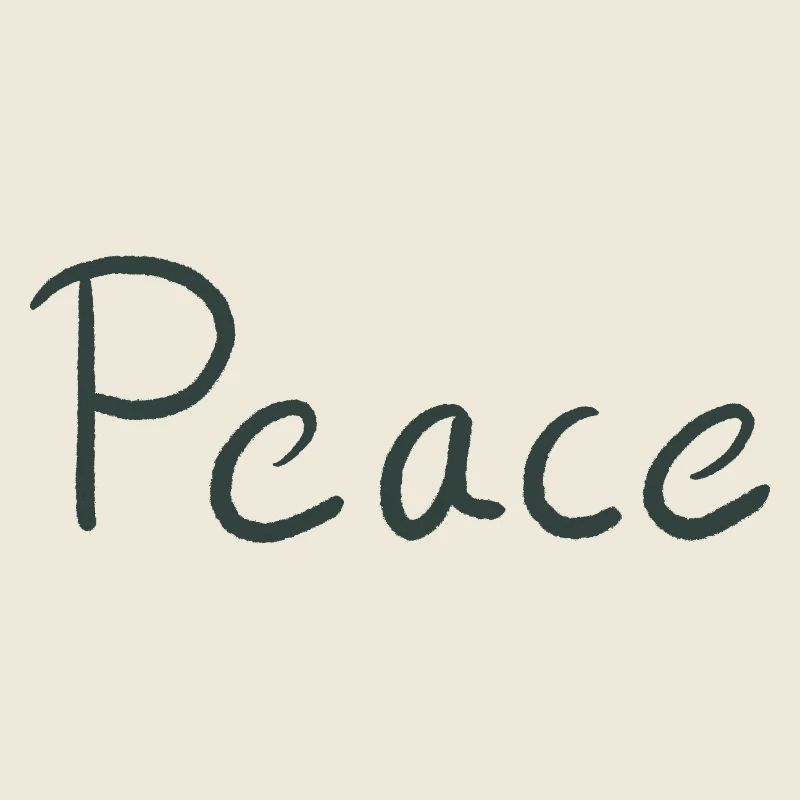 Peace Handlettering Grün