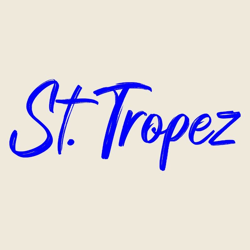 St Tropez Küstenflair Blau Script