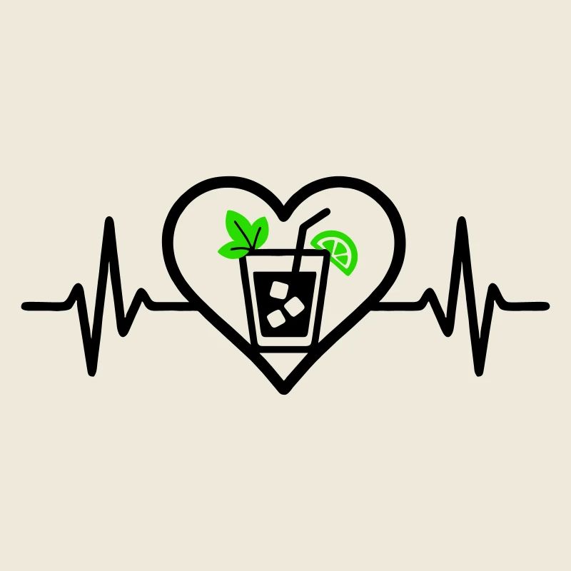 Mojito Herz Aperitif Cocktail