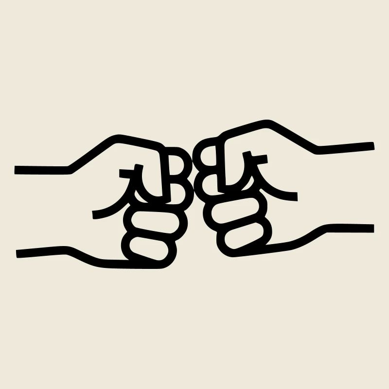 Fist Bump Faustgruß Beste Freunde Vektor