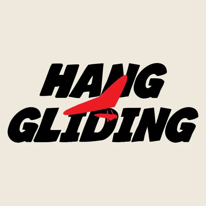 Intense Red Hang Gliding Graphic